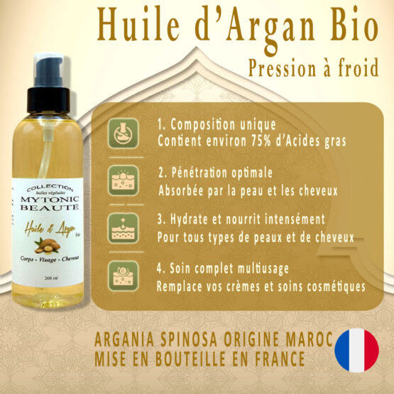 bienfaits huile d'argan bio peau et cheveux